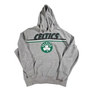 NBA Boston Celtics UNK Hoodie Gray Sweatshirt Men's Small Y2K streetwear
